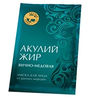 Акулья Сила Акулий жир и Яично-Медовая Маска для лица от ранних морщин 10мл N3