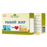 Рыбий жир Mirrolla с маслом шиповника капсулы 370мг N100