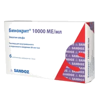 Бинокрит р-р для в/в и п/к вв 10000МЕ/мл 1мл N6