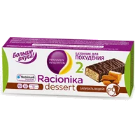 Батончик Racionika dessert глазированный со вкусом карамели-ореха 50г