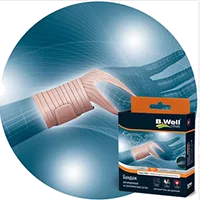 Бандаж на лучезапястный сустав B.Well rehab MED (W-244) регулируемый эласт петля д/бол пальца цв беж р. универс