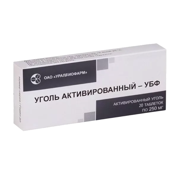 Уголь активированный-УБФ таб 250мг N20