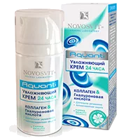 NOVOSVIT Крем для лица Aquanti Увлажняющий 24 часа Коллаген & Гиалуроновая кислота 50мл