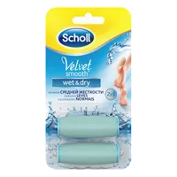 Scholl Насадки роликовые Velvet Smooth для электрической пилки средн жёстк N2