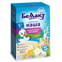 БелЛакт Каша зерно-молочная Кукурузно-овсяная с грушей 5+ мес 250г