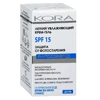 KORA Крем-гель лёгкий увлажняющий защита от фотостарения SPF15 50мл