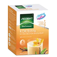 Коктейль ЛЕОВИТ Худеем за неделю белково-ванильный 40г N5
