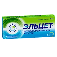Эльцет таб п.п.о. 5мг N7