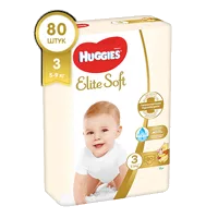Подгузники детские Huggies Elite Soft р.3 (5-9кг) N80