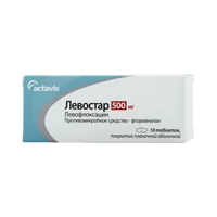 Левостар таб п.п.о. 500мг N10