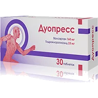 Дуопресс таб п.п.о. 160мг 25мг N30