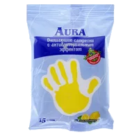 Салфетки влажные AURA Beauty антибактериальные N15