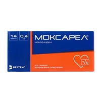 Моксарел таб п.п.о. 0,4мг N14