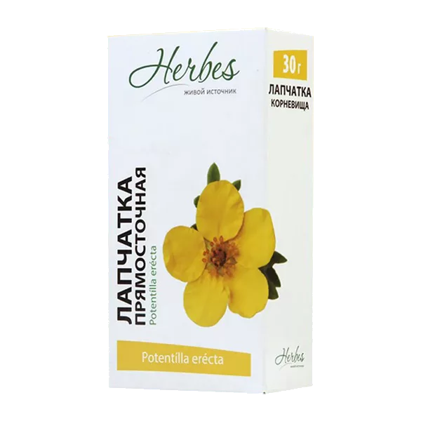Лапчатка прямостоячая корневища Herbes Живой источник 30г N1