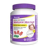 Бэби формула Мишки Мультивитамины ЭВАЛАР пастилки жев 2г N60