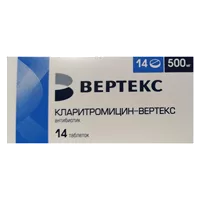 Кларитромицин-ВЕРТЕКС таб п.п.о. 500мг N14
