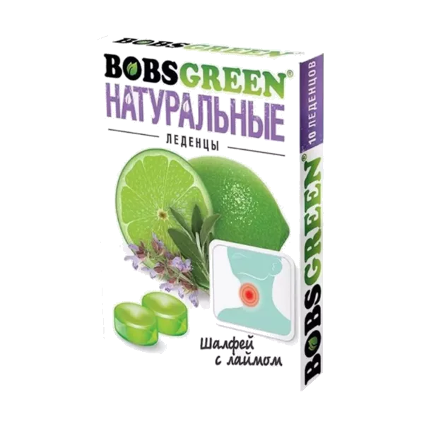 BOBSGREEN Карамель леденцовая со вкусом Шалфей с лаймом 3,5 N10
