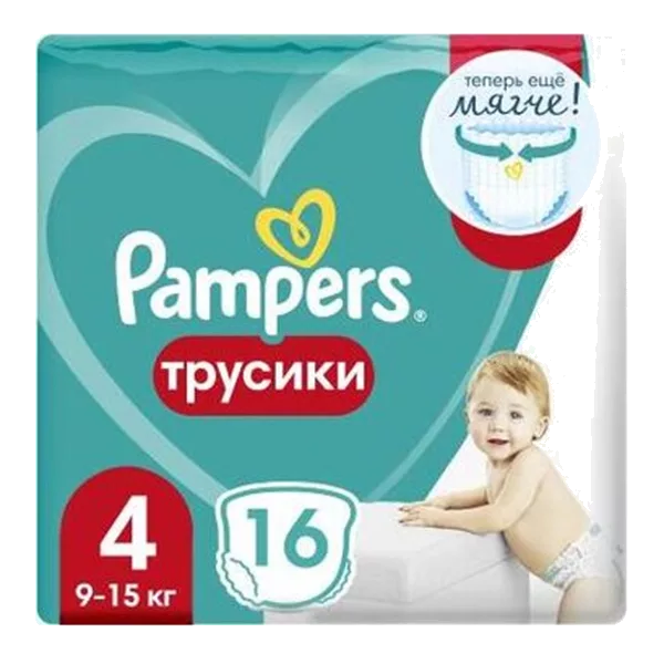 Подгузники детские Pampers Pants 4 трусики д/девочек и мальчиков N16