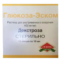 Глюкоза-Эском р-р для в/в вв 40% 10мл N10