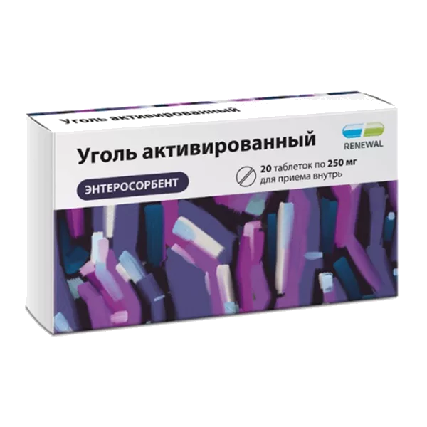 Уголь активированный Реневал таб 250мг N20