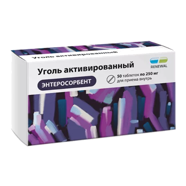 Уголь активированный Реневал таб 250мг N50