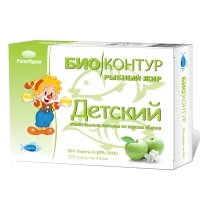 БиоКонтур Рыбный Жир Детский капс жев вкус яблока 400мг N100