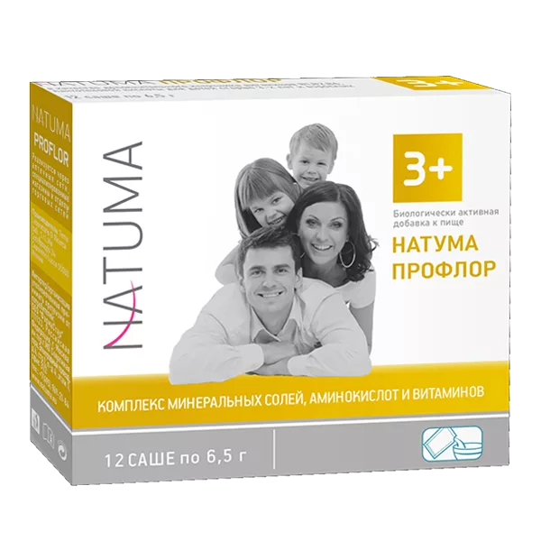 NATUMA Натума Профлор 3+ с апельсиновым вкусом порошок д/р-ра д/внут пр 6,5г N12
