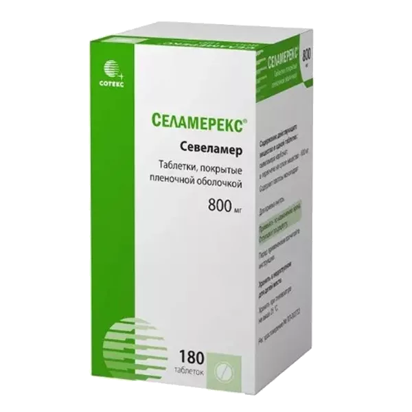 Селамерекс таб п.п.о. 800мг N180
