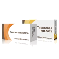 Тиоктовая кислота таб п.п.о. 300мг N30