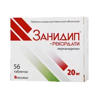 Занидип-Рекордати таб п.п.о. 20мг N56