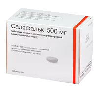 Салофальк таб п. кишечнораств п.о. 500мг N100