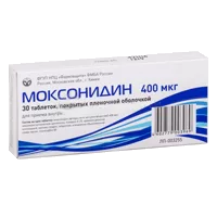 Моксонидин таб п.п.о. 400мкг N30