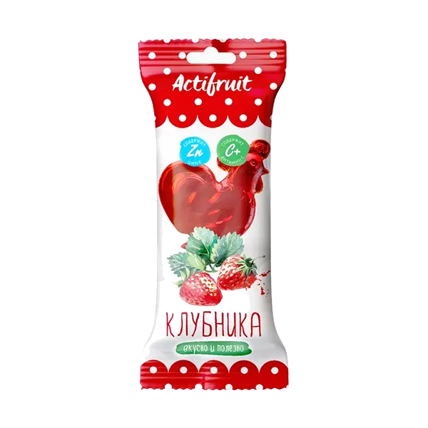 Петушок Карамель леденцовая с витамином С со вкусом клубники 17г