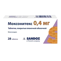 Моксонитекс таб п.п.о. 0,4мг N28