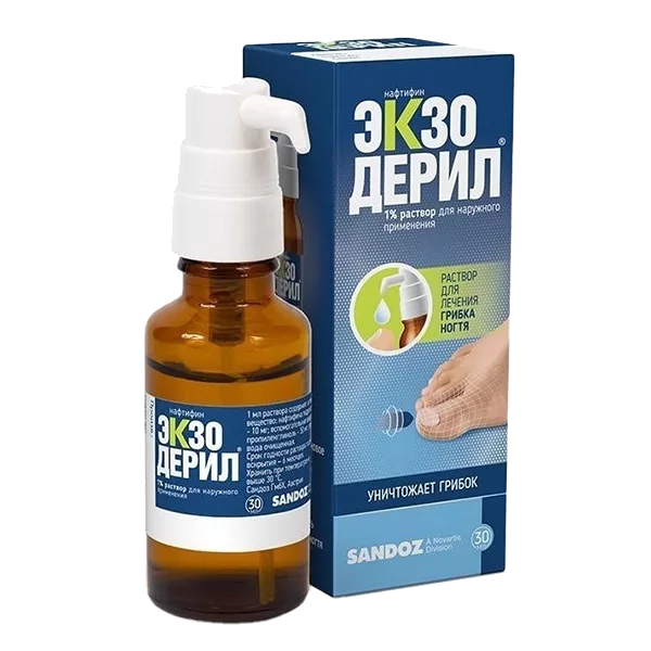 Экзодерил р-р д/наружн пр 1% 30мл N1