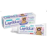 Зубная паста Lapikka Kids Бобр Петр – молочный лакомка Молочный пудинг с кальцием детская 3+ 45г