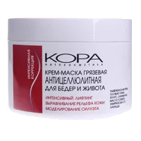 KORA Крем-маска грязевая антицеллюлитная для бёдер и живота 300мл