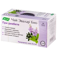 Чай ЭВАЛАР БИО При диабете 2г N20