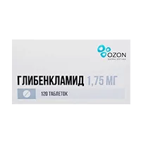Глибенкламид таб 1,75мг N120