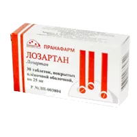 Лозартан таб п.п.о. 25мг N30
