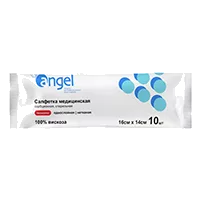 Салфетки мед неткан стер Angel сорбцион однослойн 16х14см N10