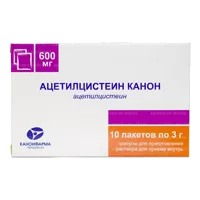 Ацетилцистеин Канон гран д/р-ра д/внут пр 600мг 3г N10