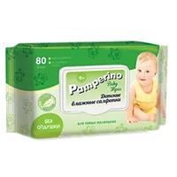 Салфетки влажные Pamperino Детские Sensitive б/отдушки N80