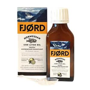 Фьора Норвежский Рыбий жир из печени трески FJORD Norwegian со вкусом лимона 100мл N1