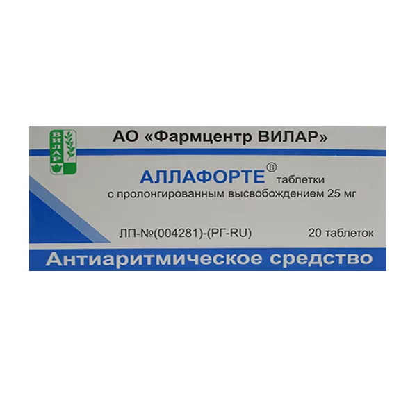Аллафорте таб пролонг высв 25мг N20