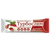 Турбослим белковый батончик ЭВАЛАР для контроля веса Клубничный чизкейк 50г N1