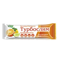 Турбослим белковый батончик ЭВАЛАР для контроля веса Цитрусовый микс 50г N1