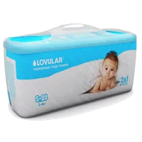 Подгузники детские LOVULAR ультратонкие р.S (3-6кг) N28