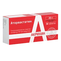 Аторвастатин-Акрихин таб п/о 20мг N30