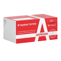 Аторвастатин-Акрихин таб п/о 20мг N90